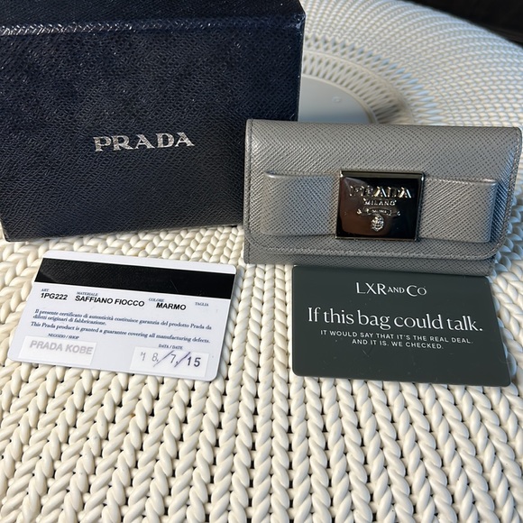 Authentic Prada Saffiano Ribbon Key Wallet - Picture 10 of 10